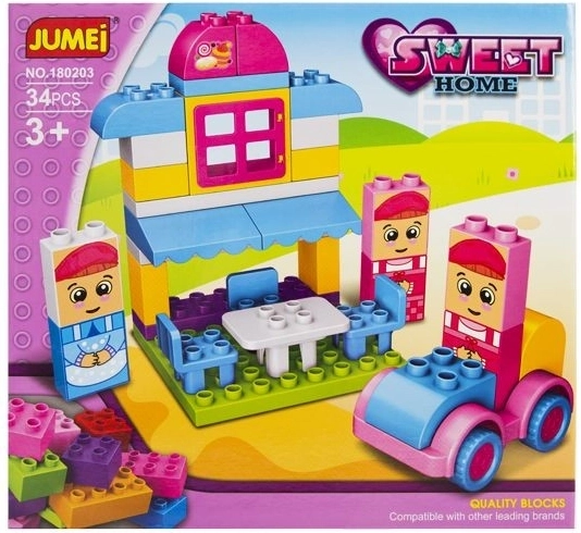 Klocki Jumei Sweet home cukiernia 34 elementy 28 × 26 cm - 1 szt.