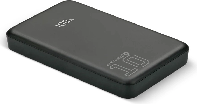 Powerbank 10 000 mAh z LCD, szybkie ładowanie 20 W, 2× USB‑C i 1× USB‑A