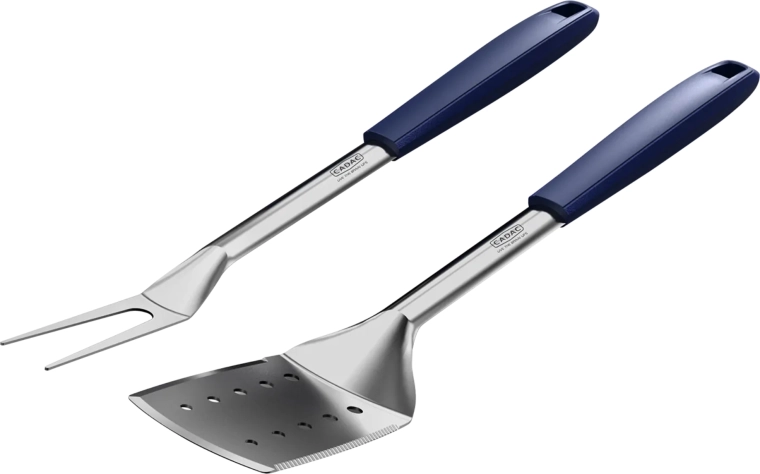Cadac nierdzewna łopatka i widelec z magnetycznymi ergonomicznymi rękojeściami