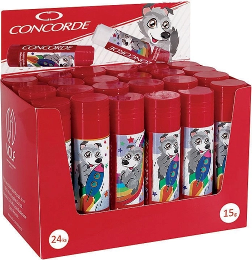 Klej w sztyfcie CONCORDE Volfík 15 g, mix motywów