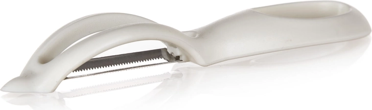Obieraczka do warzyw ACCASA, stalowa (nierdzewna) klinga, kremowa
