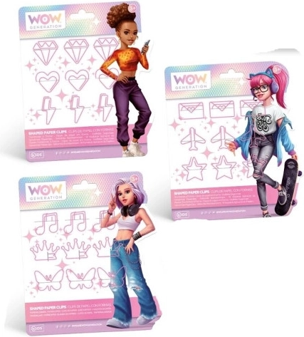 Zestaw 9 klipsów do zeszytów i notesów WOW GENERATION