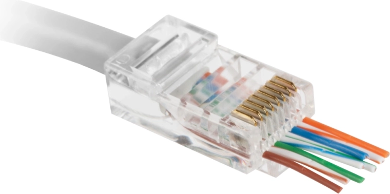 Przelotowa wtyczka modułowa RJ45 8P8C Cat.5e
