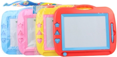 Plastowa tablica do rysowania z pieczątkami 35 × 29 cm