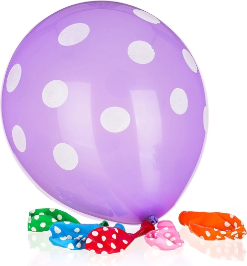 Balony do nadmuchiwania MY PARTY Dots 30 cm - 6 szt.