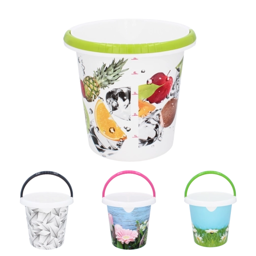 Plastowe wiadro 5 l z ergonomiczną rączką