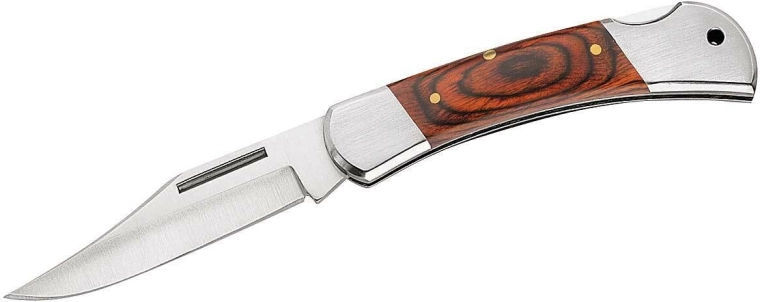 Klasyczny nóż składany z drewnem Pakka 8,5 cm