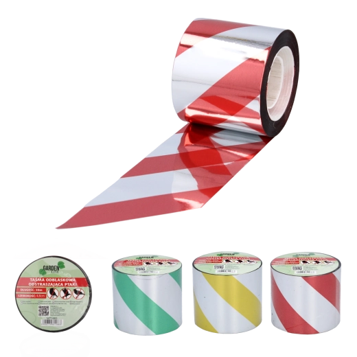 Taśma odblaskowa przeciw ptakom 50 m × 4,8 cm (mix kolorów)