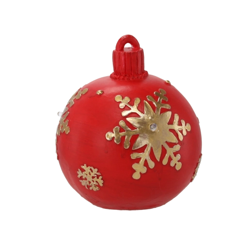 Czerwona bombka świąteczna z oświetleniem LED 16,5 cm