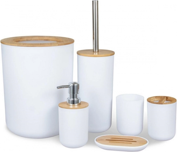 Zestaw akcesoriów łazienkowych 6 szt. biały