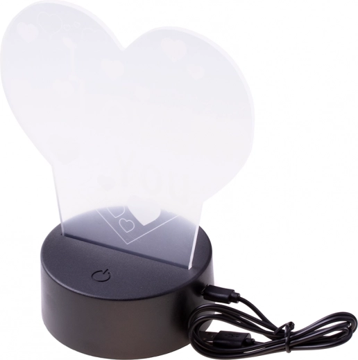 Mała 3D lampka nocna LED „I LOVE YOU”