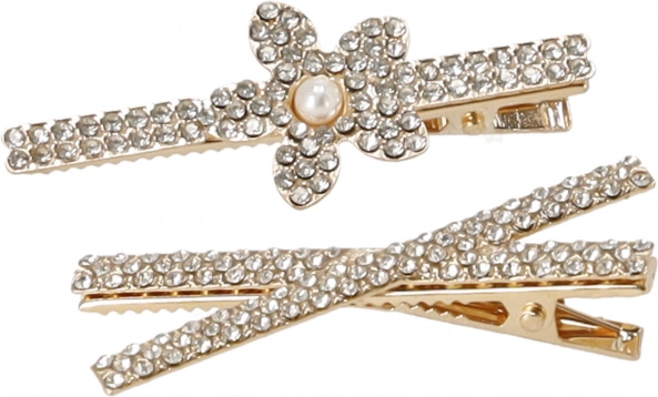 Spinki do włosów, spinki BLING 2 szt. - złote, mix wzorów