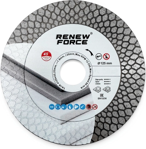 Tarcza diamentowa Renew Force do cięcia i szlifowania płytek 125 mm