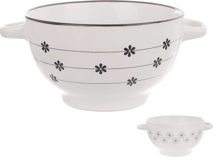 Ceramiczna miska do zupy Flower 14 cm