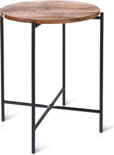 Okrągły stolik kawowy z drewna akacjowego 40 × 48 cm
