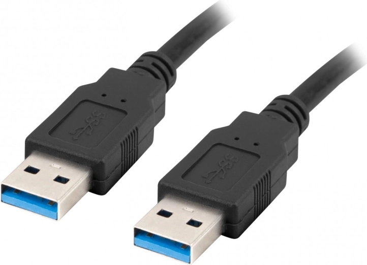 Kabel USB USB-A (męski/męski) 3.0 0,5 m czarny