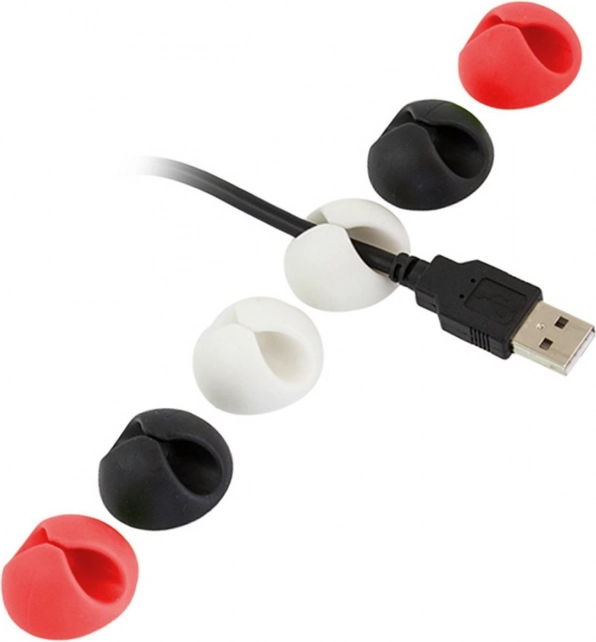 Samoprzylepne uchwyty na kable – 6 szt.