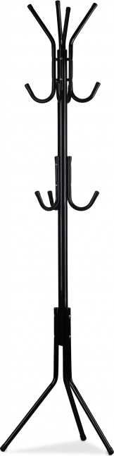 Stojak na ubrania z czarnego metalu z 11 haczykami MODERNHOME