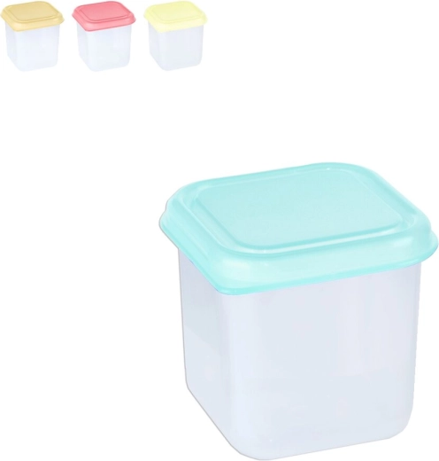 Plastikowy pojemnik mini kwadratowy 0,15 l mix