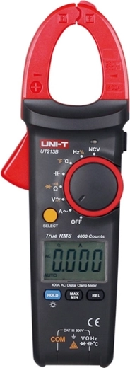 Uni-T UT213B cyfrowy multimetr cęgowy True RMS 400 A z pomiarem temperatury