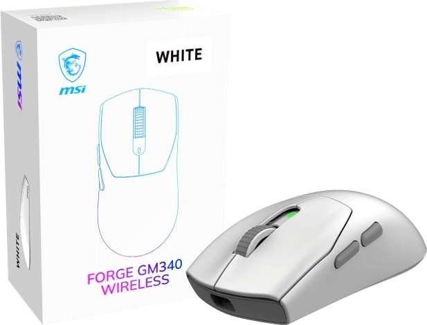 MSI Forge GM340 bezprzewodowa mysz gamingowa biała