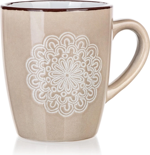 Ceramiczny kubek 400 ml z koronkowym motywem SHAPE