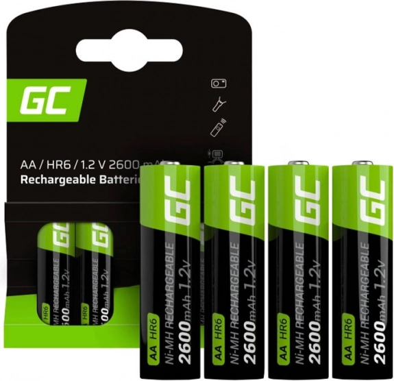 Akumulatory ładowalne Green Cell AA R6 2600 mAh – zestaw 4 szt.