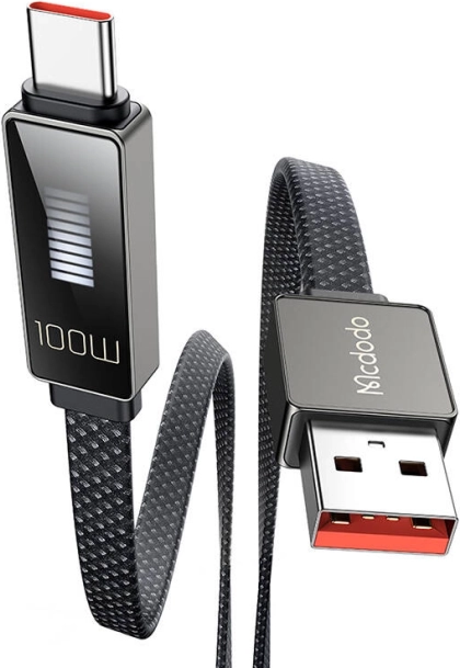 Mcdodo kabel USB–USB‑C z wyświetlaczem LED 1,2 m (czarny)