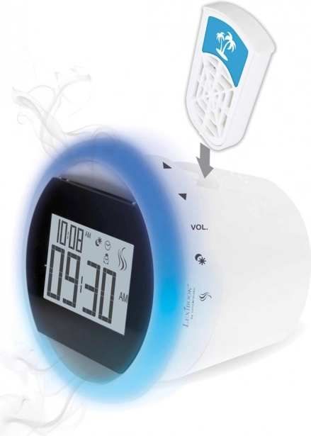 Perfumowany radiobudzik z kapsułą zapachową