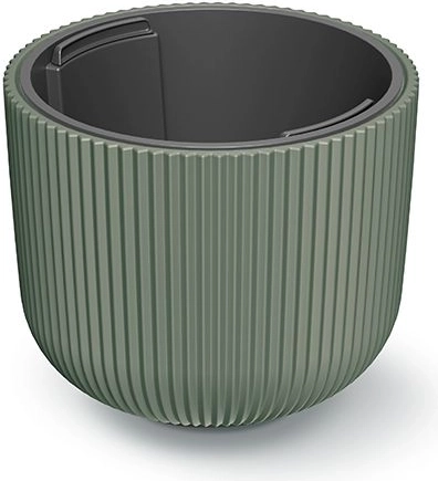 Donica Milly z wkładem 24 cm, ciemnozielona