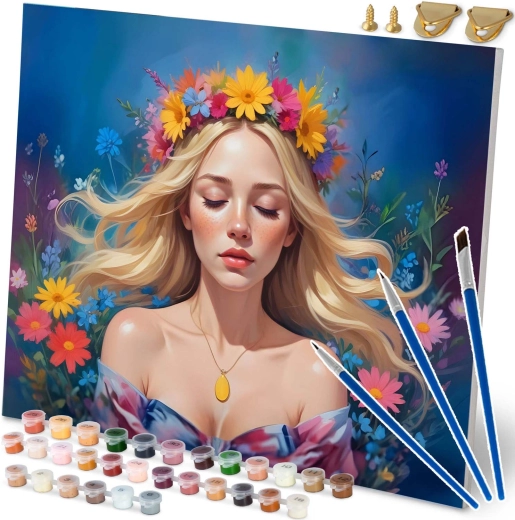 Malarstwo po numerach 40×50 cm – portret kobiety