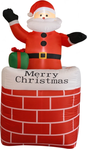 Nadmuchiwany Mikołaj w kominie z oświetleniem LED 150 cm