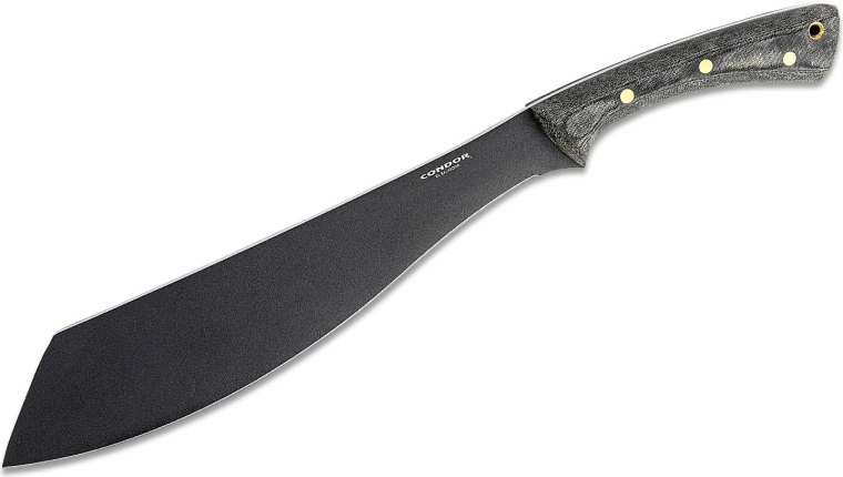 Condor Warlok maczeta 31,8 cm, czarna Micarta z skórzanym pochwą