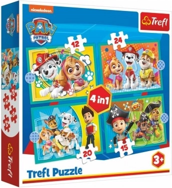 Puzzle 4w1 Psi Patrol wesoła ekipa 3+ TREFL
