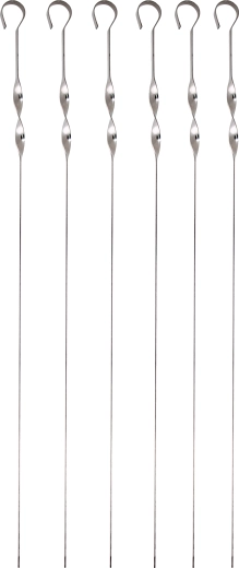 Nierdzewne szpikulce do grilla TORO 45 cm, zestaw 6 szt.