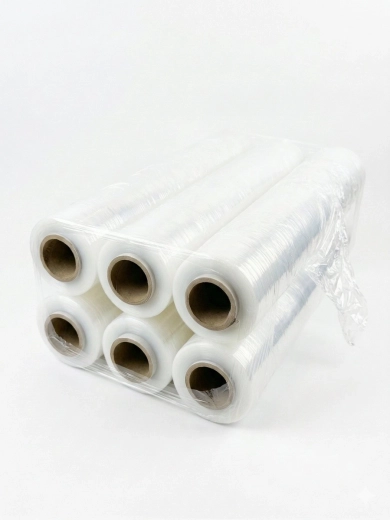 Folia stretch transparentna 23 mikronów, 6× rolka 1,5 kg