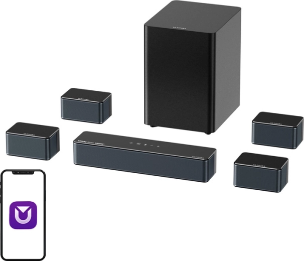 Ultimea Poseidon D80 Boom soundbar z subwooferem i 4 satelitami (7.1, Dolby Atmos)