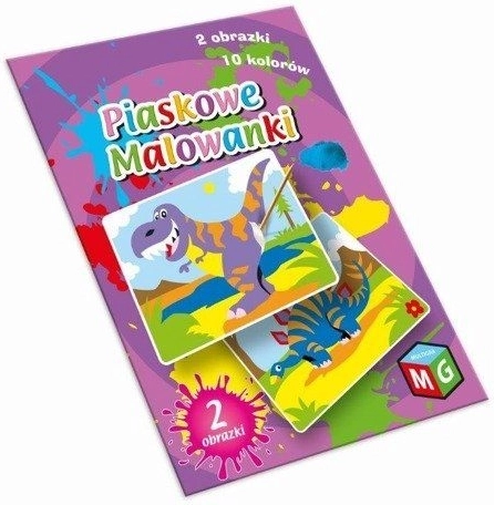 Malowanie dinozaurów piaskiem