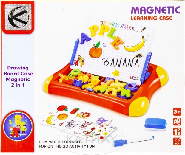 Tablica magnetyczna 2 w 1 – literki i zwierzątka - 1 szt.