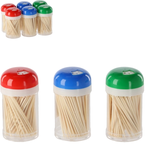 Drewniane wykałaczki z dozownikiem, 180 szt.