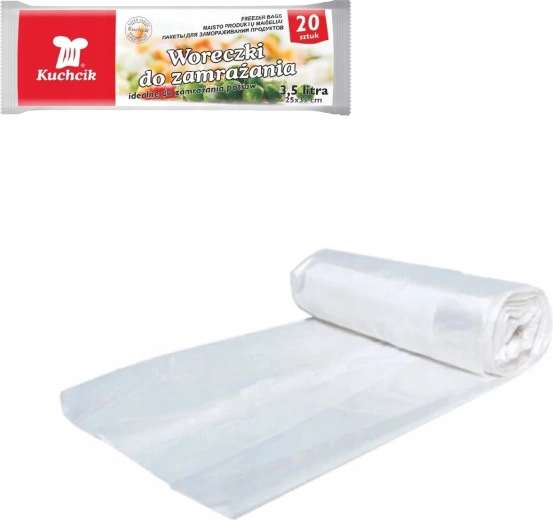 Worki do mrożenia żywności KUCHCIK 25 × 35 cm, 3,5 l, 20 szt.