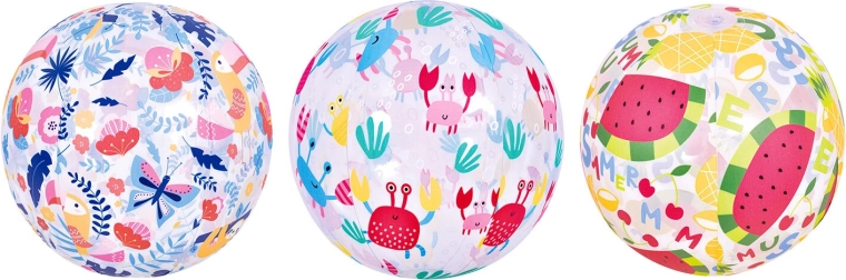 Nadmuchiwana piłka plażowa 50 cm, mix wzorów
