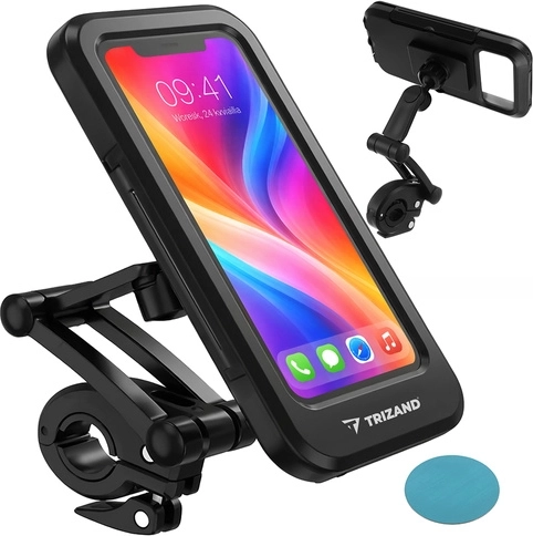 Wodoodporny uchwyt na telefon do roweru TRIZAND z obrotem 360°