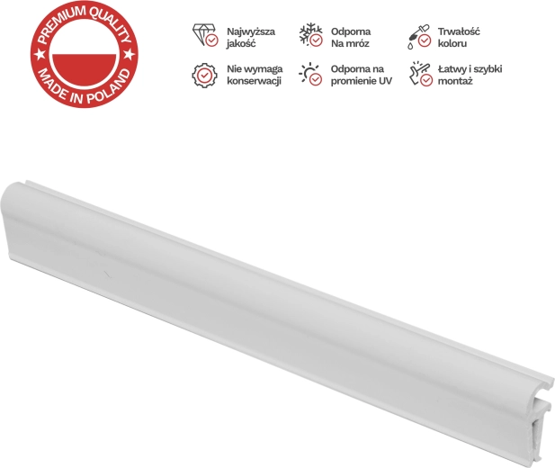 Montażowe klipsy do taśm ogrodzeniowych STANDARD, białe, zestaw 10 szt.