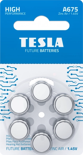 Baterie do aparatów słuchowych Tesla A675