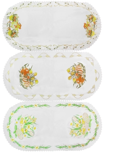 Wielkanocny obrus 30 × 50 cm z poliestru z wiosennymi motywami