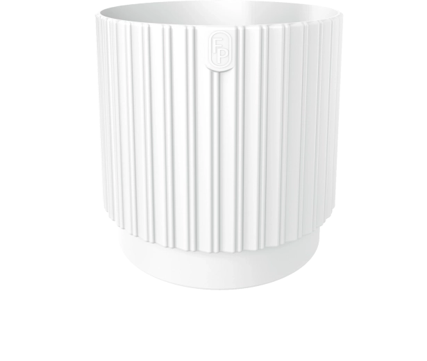 MIKA Cyli Petit ECO pojemnik na rośliny z recyklingu 22 cm biały