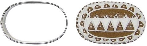 Nierdziana wykrawaczka moka owal 5 cm