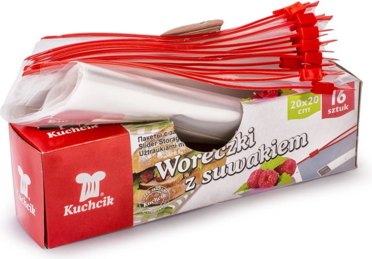 Woreczki do mrożenia z zamkiem 20 × 20 cm, 1,5 l (16 szt.)