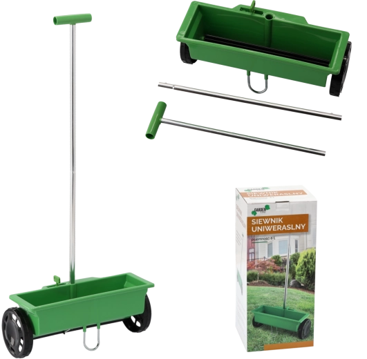 GardenLine uniwersalny ręczny siewnik/rozsiewacz do nasion i nawozu 6 l